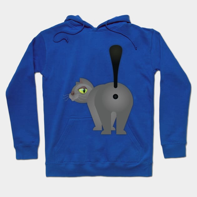 Punctuation Kitty is Happy To See You Hoodie by DanielLiamGill